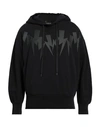 Neil Barrett Man Sweatshirt Black Size Xs Cotton, Elastane