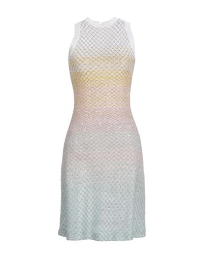 Missoni Woman Mini Dress Off White Size 8 Viscose, Polyester, Polyamide, Cupro