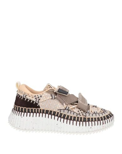 Chloé Nama Slip-on Sneaker In Beige