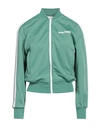 Palm Angels Woman Sweatshirt Sage Green Size S Polyester, Elastane, Recycled Polyester