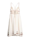 Isabel Marant Woman Mini Dress Ivory Size 8 Cotton, Silk, Elastane In White