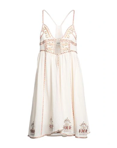 Isabel Marant Woman Mini Dress Ivory Size 6 Cotton, Silk, Elastane In White