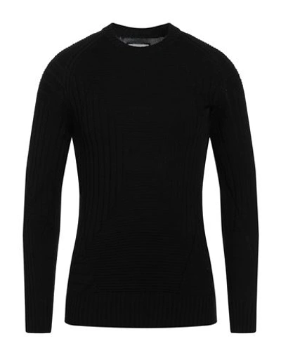 Monobi Man Sweater Black Size Xl Virgin Wool, Polyester