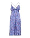 Isabel Marant Woman Midi Dress Blue Size 8 Viscose, Silk, Cotton