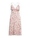 Isabel Marant Woman Midi Dress Light Pink Size 4 Viscose, Silk, Cotton In Pink