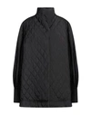 Jil Sander Woman Coat Black Size 8 Viscose In Black