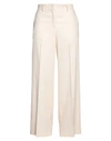 Msgm Woman Pants Beige Size 8 Viscose, Polyester, Elastane