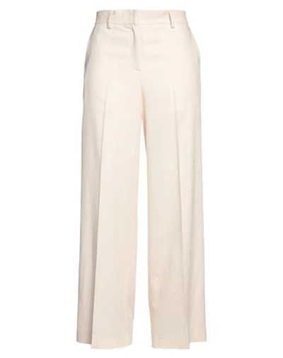 Msgm Woman Pants Beige Size 8 Viscose, Polyester, Elastane