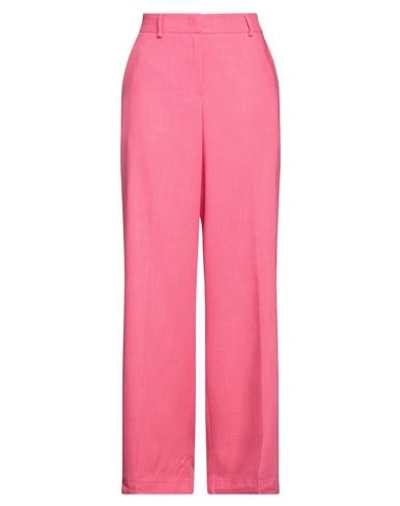 Msgm Woman Pants Fuchsia Size 8 Viscose, Polyester, Elastane In Pink