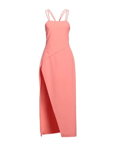 Attico The  Woman Maxi Dress Salmon Pink Size 6 Polyester, Viscose, Elastane