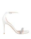Stuart Weitzman Nudistcurve High-shine Sandals In White