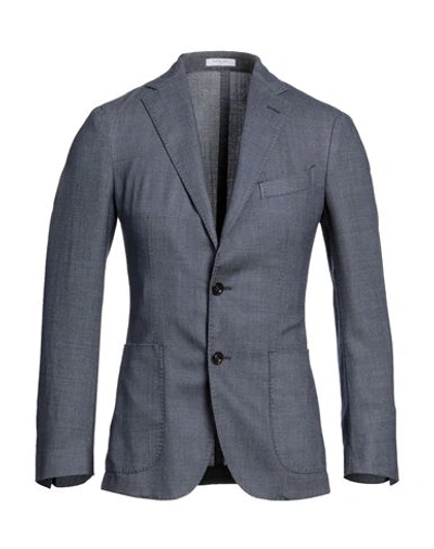 Boglioli Man Blazer Slate Blue Size 40 Virgin Wool, Polyester