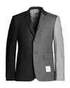 Thom Browne Man Blazer Steel Grey Size 4 Wool In Grey