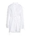 Msgm Woman Mini Dress White Size 6 Cotton