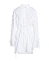 Msgm Woman Mini Dress White Size 8 Cotton In White