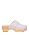 AEYDE AEYDĒ WOMAN MULES & CLOGS LILAC SIZE 8 CALFSKIN