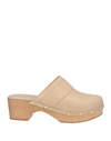 Aeyde Aeydē Woman Mules & Clogs Beige Size 9 Calfskin