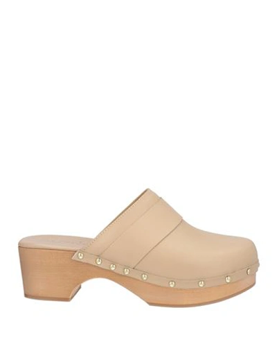 Aeyde Aeydē Woman Mules & Clogs Beige Size 9 Calfskin