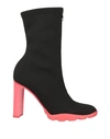 Alexander Mcqueen Scuba Fabric Boots In Black