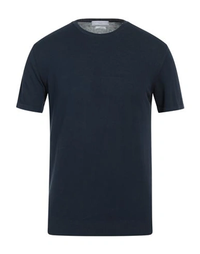 Daniele Fiesoli Man Sweater Navy Blue Size L Cotton In Navy Blue