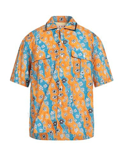 Marni Man Shirt Orange Size 38 Cotton