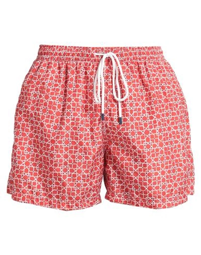 Fedeli Man Swim Trunks Red Size Xl Recycled Polyester