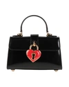 MOSCHINO MOSCHINO WOMAN HANDBAG BLACK SIZE - LEATHER