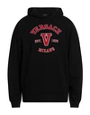 Versace Man Sweatshirt Black Size M Cotton, Polyester, Acrylic, Wool