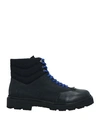 Bally Man Ankle Boots Black Size 9 Calfskin, Textile Fibers In Black