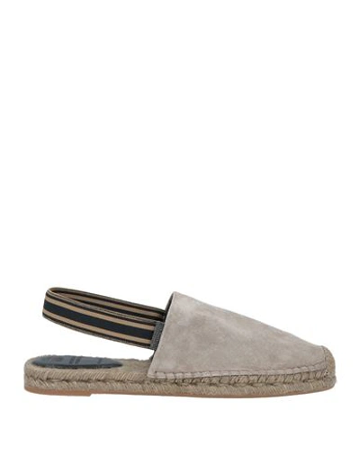 Brunello Cucinelli Woman Espadrilles Grey Size 10 Soft Leather