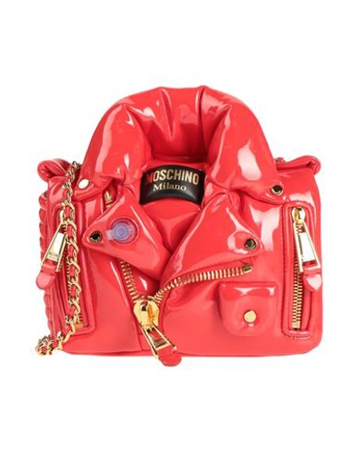 Moschino Woman Shoulder Bag Red Size - Leather In Orange