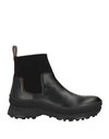 Jil Sander Man Ankle Boots Black Size 12 Soft Leather In Black