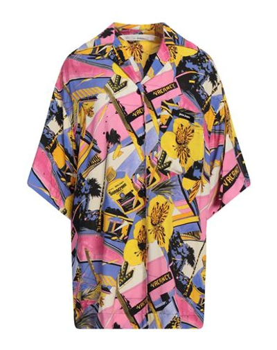 PALM ANGELS PALM ANGELS WOMAN SHIRT PINK SIZE 4 VISCOSE, POLYESTER