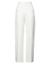 CHLOÉ CHLOÉ WOMAN PANTS WHITE SIZE 6 VISCOSE, RAMIE