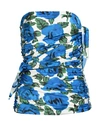 Philosophy Di Lorenzo Serafini Bustier Top Philosophy Flower Bloom In Lycra In Blue