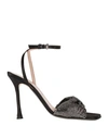N°21 Woman Sandals Black Size 11 Polyester In Black