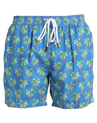 Barba Napoli Man Swim Trunks Azure Size Xxl Polyester In Blue