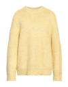 Maison Margiela Man Sweater Light Yellow Size M Linen In Yellow
