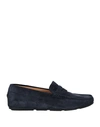 Santoni Man Loafers Midnight Blue Size 12 Leather