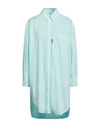 Palm Angels Woman Mini Dress Turquoise Size 2 Cotton In Multicolor