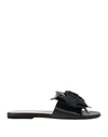 N°21 WOMAN SANDALS BLACK SIZE 8 SOFT LEATHER