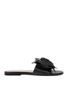 N°21 Woman Sandals Black Size 10 Soft Leather In Black