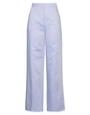 ROCHAS ROCHAS WOMAN PANTS LILAC SIZE 4 RAYON, LINEN