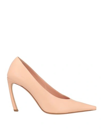 Lanvin Woman Pumps Blush Size 11 Goat Skin In Pink