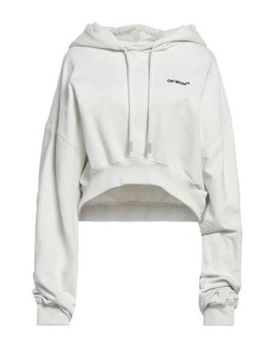 Off-white Woman Sweatshirt White Size M Cotton, Elastane