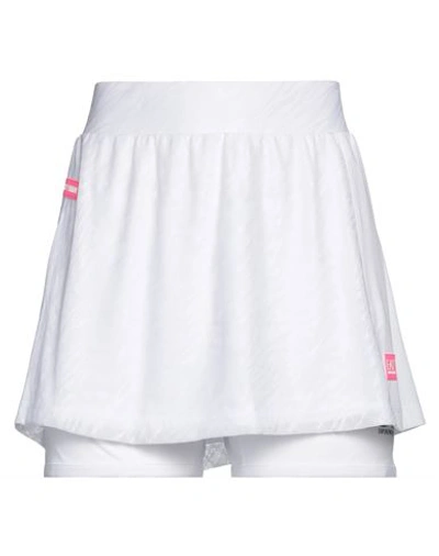 Ea7 Woman Mini Skirt White Size M Polyamide, Elastane, Polyester