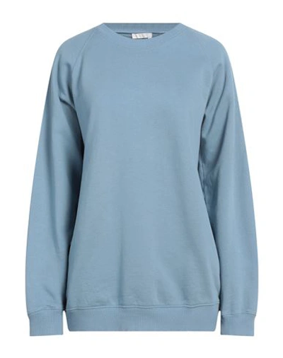 Chloé Woman Sweatshirt Light Blue Size L Cotton, Elastane