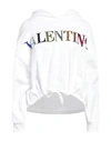 VALENTINO VALENTINO GARAVANI WOMAN SWEATSHIRT WHITE SIZE M COTTON, ELASTANE, VISCOSE, POLYESTER