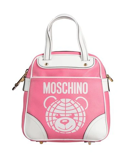 Moschino Woman Handbag Pink Size - Textile Fibers, Leather