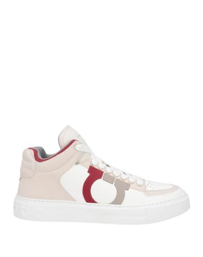 Ferragamo Man Sneakers Off White Size 10 Soft Leather